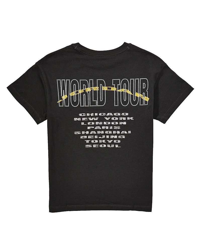 Jordan Big Girls Short Sleeve Geo World Tour T-Shirt