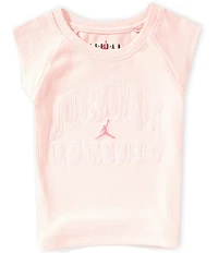 Jordan Big Girls Sleeveless Embroidered Jordan Logo Muscle Tank Top
