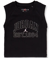 Jordan Big Girls Sleeveless Embroidered Jordan Logo Muscle Tank Top