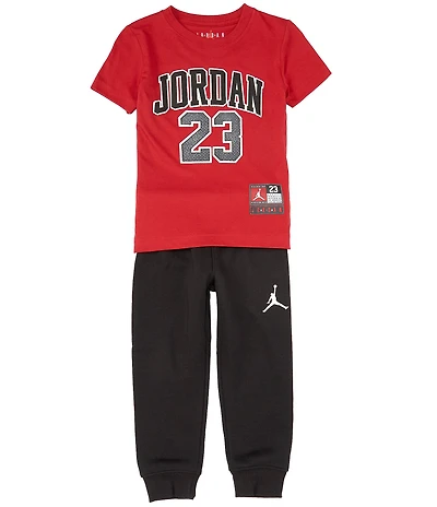 Jordan Little Boys Short Sleeve 23 Jersey T-Shirt & Jogger Pants Set