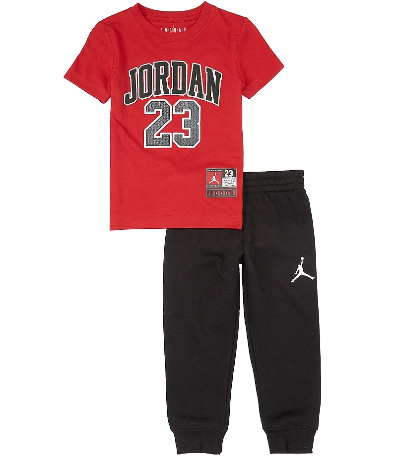 Jordan Little Boys Short Sleeve 23 Jersey T-Shirt & Jogger Pants Set