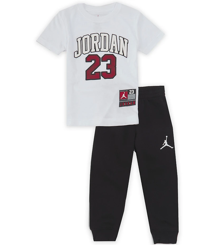 Jordan Little Boys Short Sleeve 23 Jersey T-Shirt & Jogger Pants Set