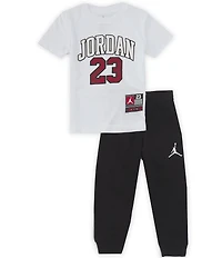 Jordan Little Boys Short Sleeve 23 Jersey T-Shirt & Jogger Pants Set