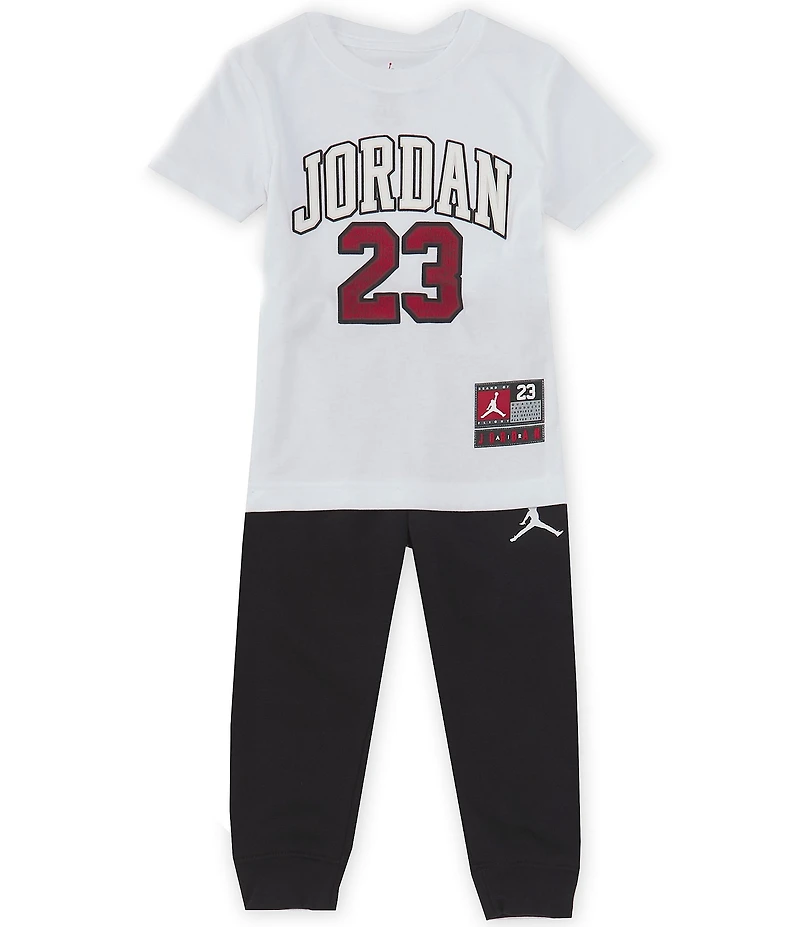 Jordan Little Boys Short Sleeve 23 Jersey T-Shirt & Jogger Pants Set