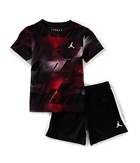 Jordan Little Boys Short Sleeve Graphic Triple Team T-Shirt & Shorts Set