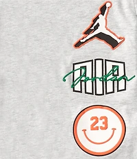 Jordan Little Boys Short Sleeve Stacked Logo Graphic Jersey T-Shirt & Color Block Woven Shorts Set