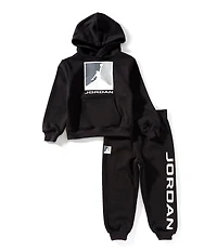 Jordan Little Boys Long Sleeve MJ Essentials Fleece Baseline Hoodie & Jogger Pants 2-Piece Set