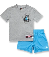 Jordan Little Boys Short Sleeve Break Through Tee & Matching Shorts Set