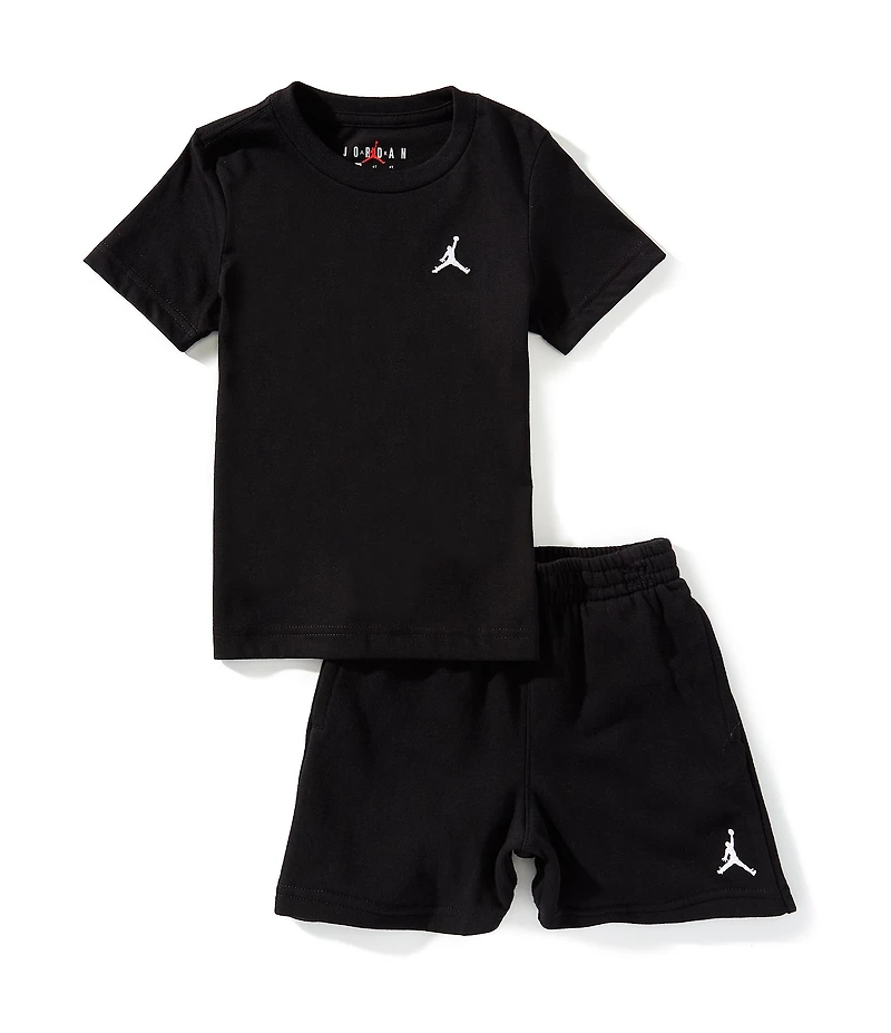 Jordan Little Boys Short Sleeve Brooklyn T-Shirt & Fleece Shorts 2-Piece Set