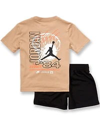 Jordan Little Boys Short Sleeve Flight Team T-shirt & Matching Shorts Set