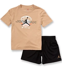 Jordan Little Boys Short Sleeve Flight Team T-shirt & Matching Shorts Set