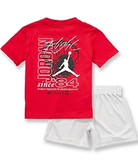 Jordan Little Boys Short Sleeve Flight Team T-shirt & Matching Shorts Set