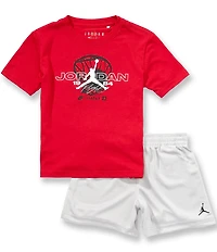 Jordan Little Boys Short Sleeve Flight Team T-shirt & Matching Shorts Set