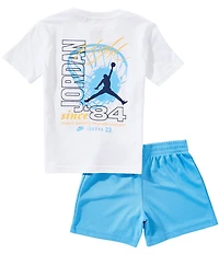 Jordan Little Boys Short Sleeve Flight Team T-shirt & Matching Shorts Set