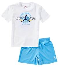 Jordan Little Boys Short Sleeve Flight Team T-shirt & Matching Shorts Set