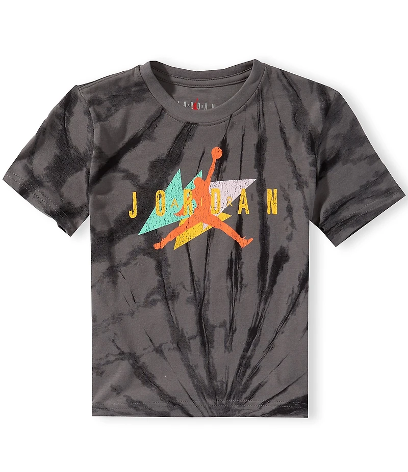 Jordan Little Boys Short Sleeve Geometric Tie-Dye T-Shirt