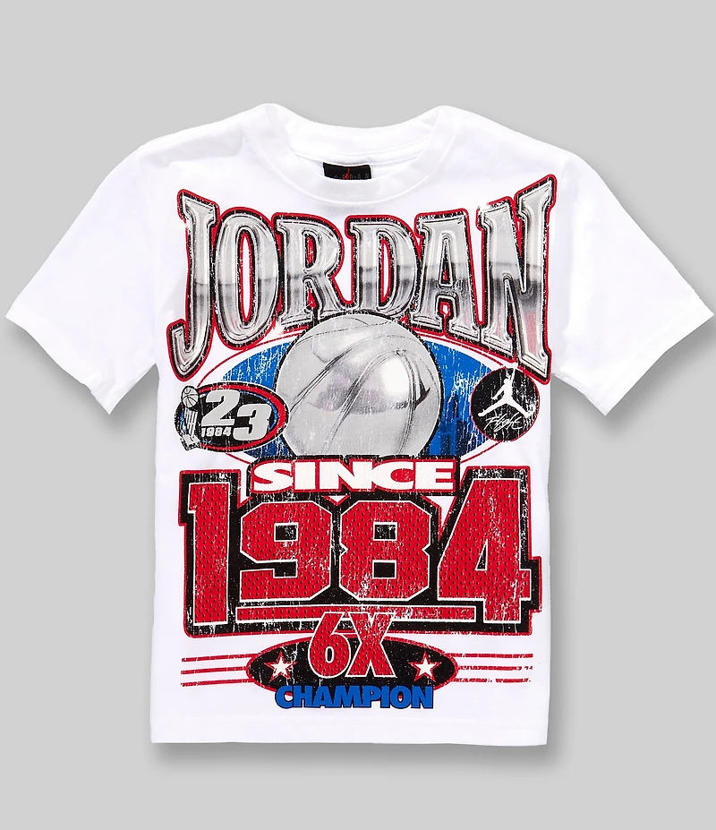 Jordan Little Boys Short-Sleeve Gold 6X Since 84 T-Shirt