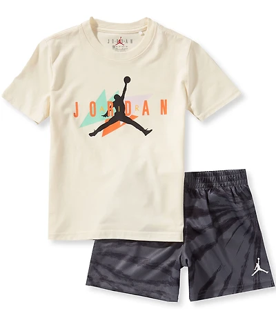 Jordan Little Boys Short-Sleeve Graphic T-Shirt & Coordinating Tie-DyeShorts Set
