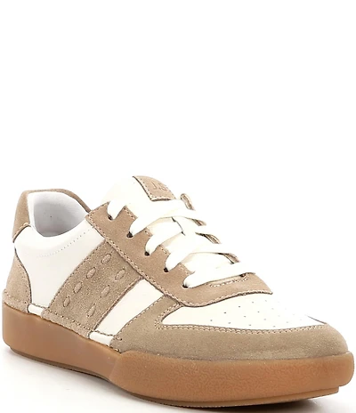 Josef Seibel Claire 27 Suede and Leather Perforated Detail Sneakers