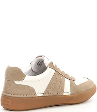Josef Seibel Claire 27 Suede and Leather Perforated Detail Sneakers