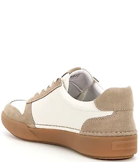 Josef Seibel Claire 27 Suede and Leather Perforated Detail Sneakers