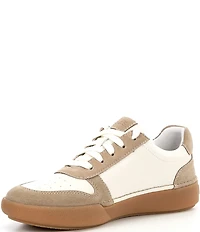 Josef Seibel Claire 27 Suede and Leather Perforated Detail Sneakers