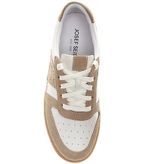 Josef Seibel Claire 27 Suede and Leather Perforated Detail Sneakers