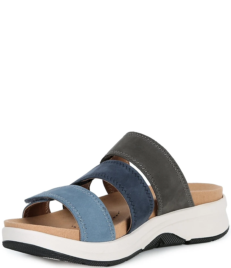 Josef Seibel Estelle 11 Leather 3 Band Slide Sandals