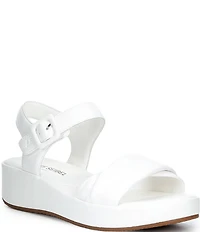 Josef Seibel Eve 02 Leather Ankle Wrap Wedge Sandals