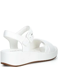Josef Seibel Eve 02 Leather Ankle Wrap Wedge Sandals