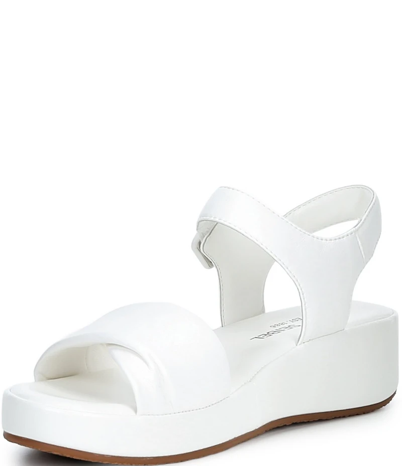 Josef Seibel Eve 02 Leather Ankle Wrap Wedge Sandals