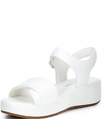Josef Seibel Eve 02 Leather Ankle Wrap Wedge Sandals