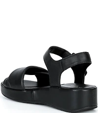 Josef Seibel Eve 02 Leather Ankle Wrap Wedge Sandals