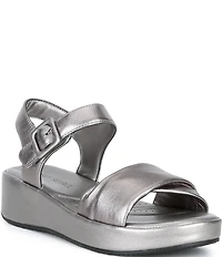 Josef Seibel Eve 02 Leather Ankle Wrap Wedge Sandals