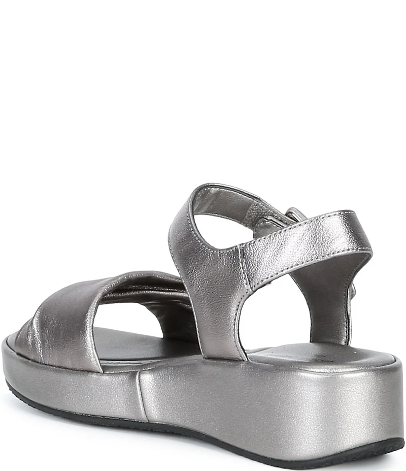 Josef Seibel Eve 02 Leather Ankle Wrap Wedge Sandals