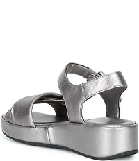 Josef Seibel Eve 02 Leather Ankle Wrap Wedge Sandals