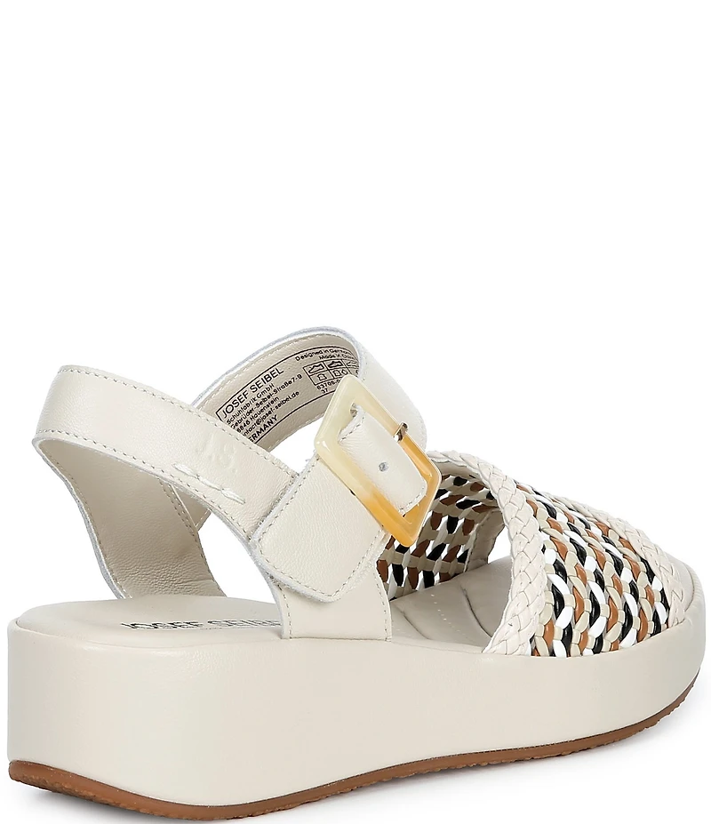 Josef Seibel Eve 06 Woven Leather Ankle Strap Sandals