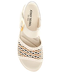 Josef Seibel Eve 06 Woven Leather Ankle Strap Sandals