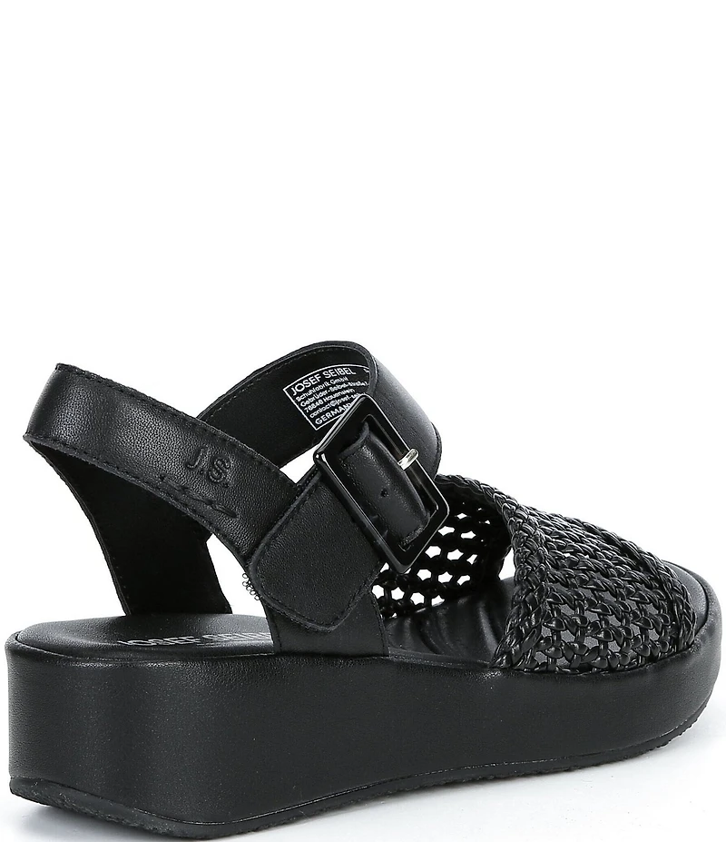Josef Seibel Eve 06 Woven Leather Ankle Strap Sandals