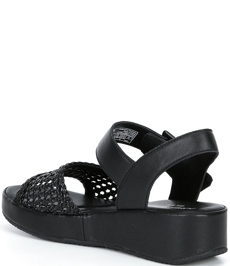 Josef Seibel Eve 06 Woven Leather Ankle Strap Sandals