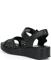Josef Seibel Eve 06 Woven Leather Ankle Strap Sandals
