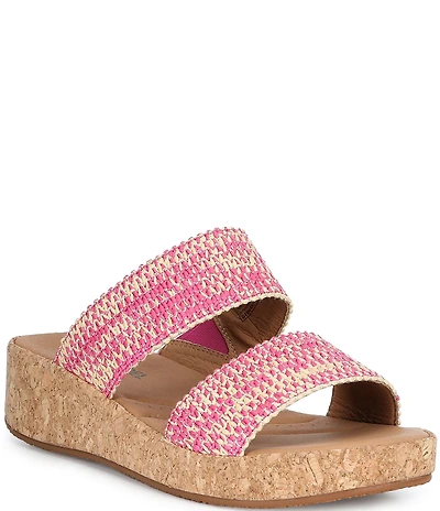 Josef Seibel Evita 02 Raffia Platform Wedge Sandals
