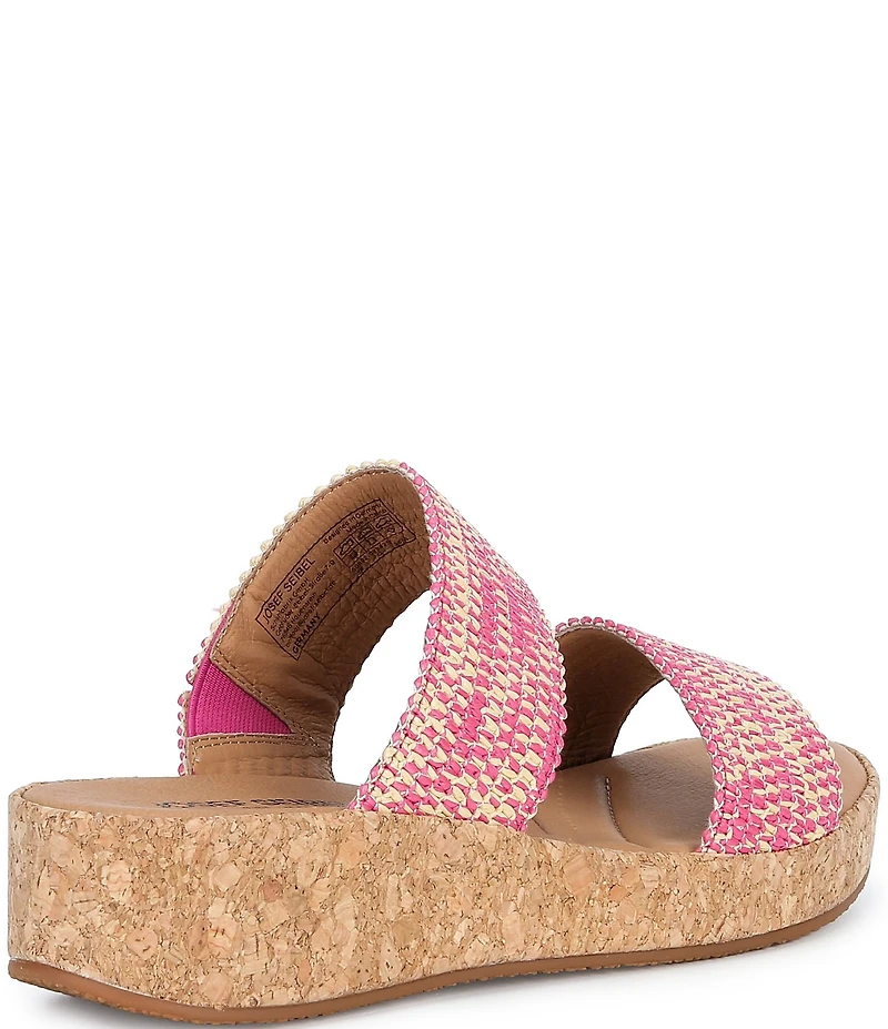 Josef Seibel Evita 02 Raffia Platform Wedge Sandals