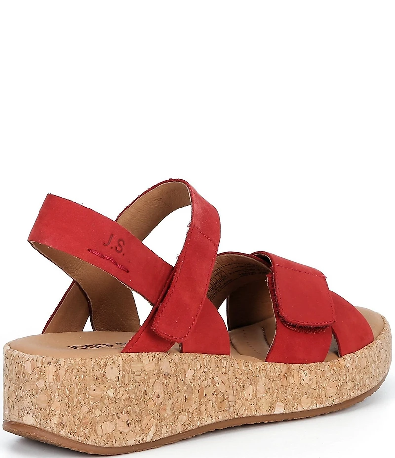 Josef Seibel Evita 03 Nubuck Cork Ankle Wrap Sandals