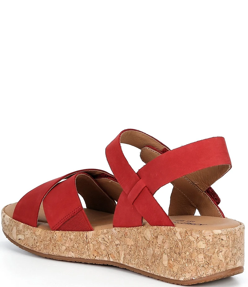 Josef Seibel Evita 03 Nubuck Cork Ankle Wrap Sandals
