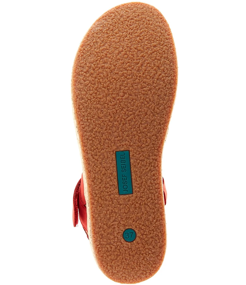 Josef Seibel Evita 03 Nubuck Cork Ankle Wrap Sandals
