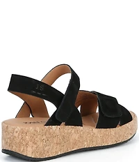 Josef Seibel Evita 03 Nubuck Cork Ankle Wrap Sandals
