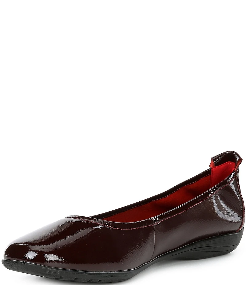 Josef Seibel Fenja 01 Patent Leather Ballerina Slip On Flats