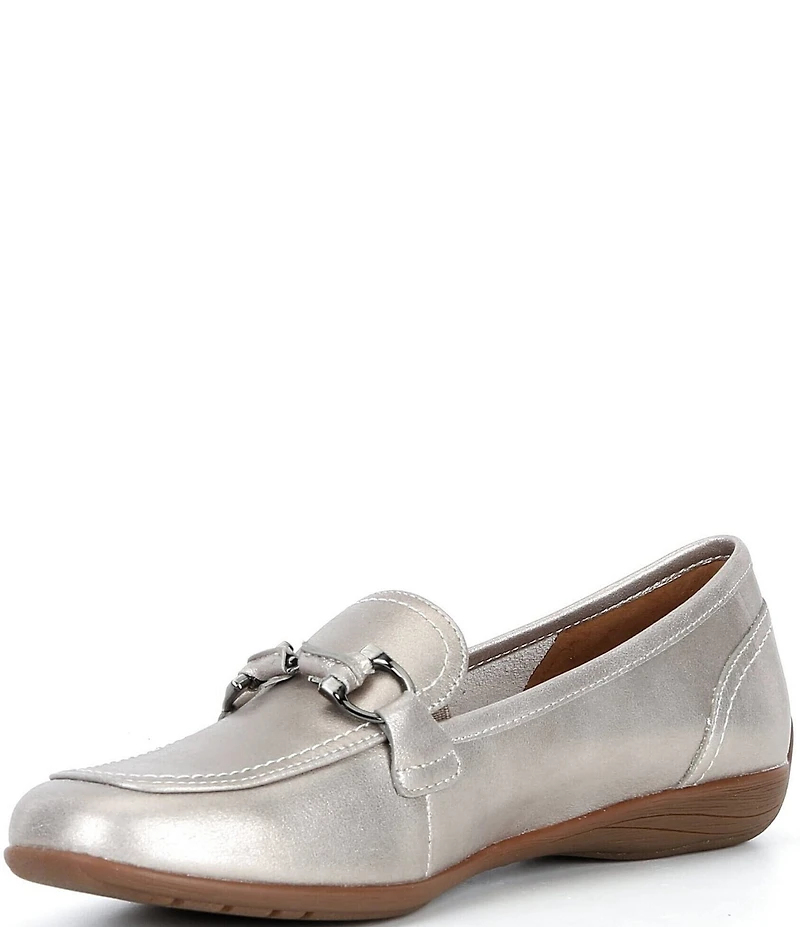 Josef Seibel Fenja 34 Leather Bit Buckle Loafers