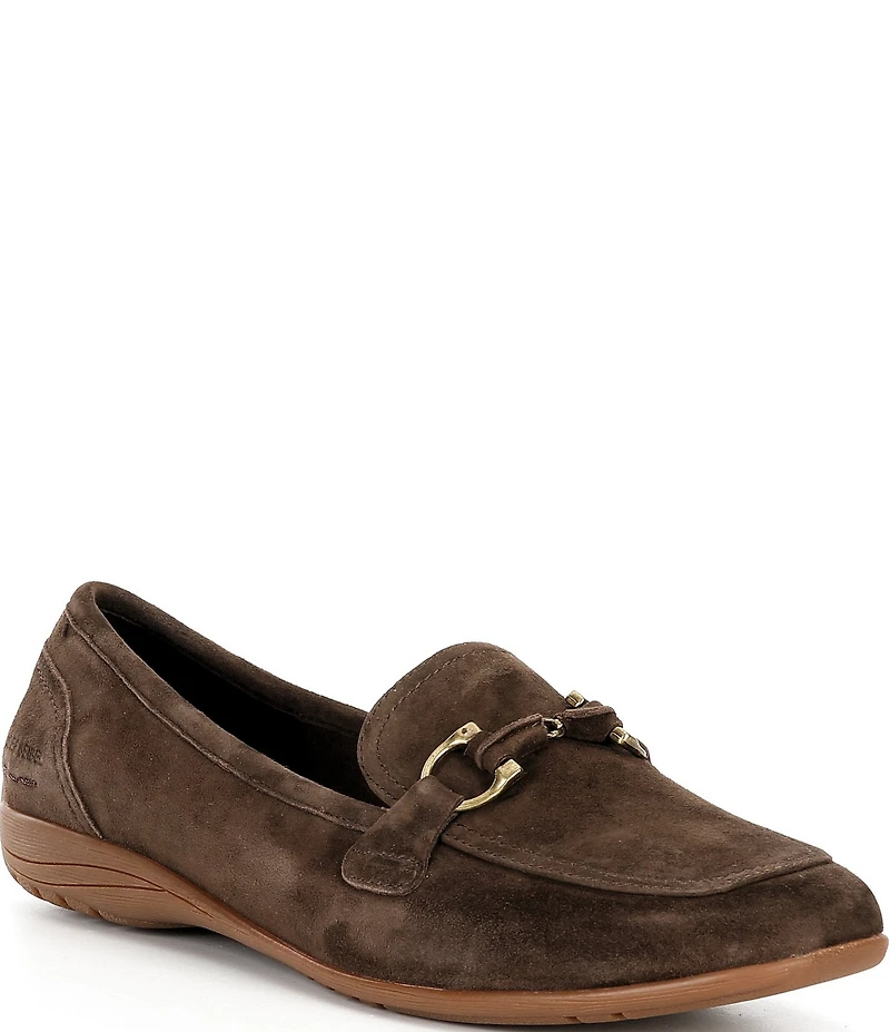Josef Seibel Fenja 34 Suede Bit Buckle Loafers